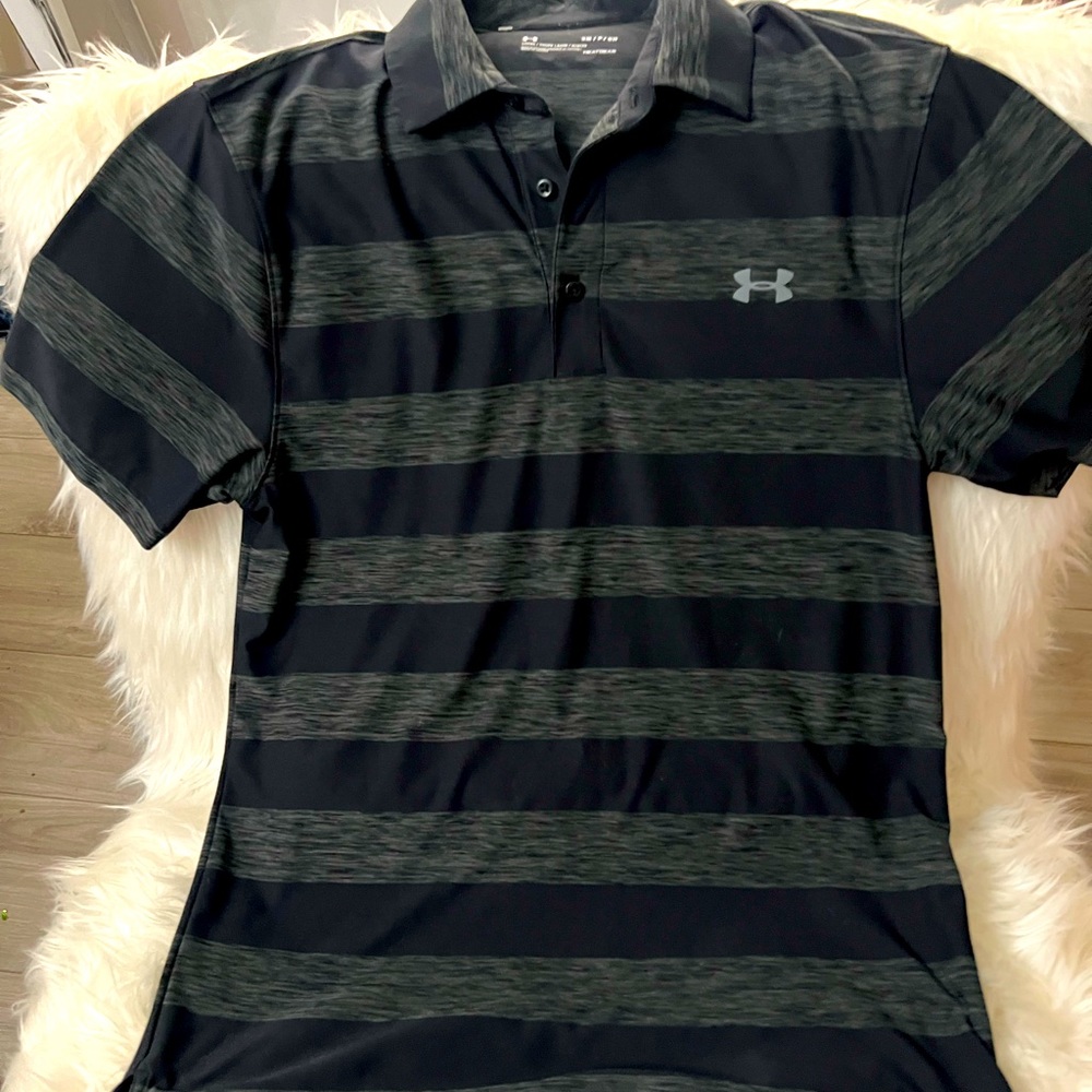 Under Armour Men's Performance Golf Polo CoolSwitch Shirt Striped Top